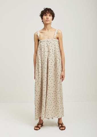 Wide Cut Pleated Linen Jumper