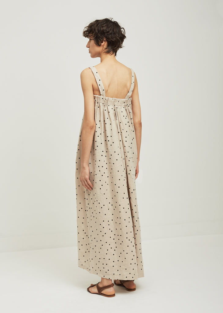 Wide Cut Pleated Linen Jumper
