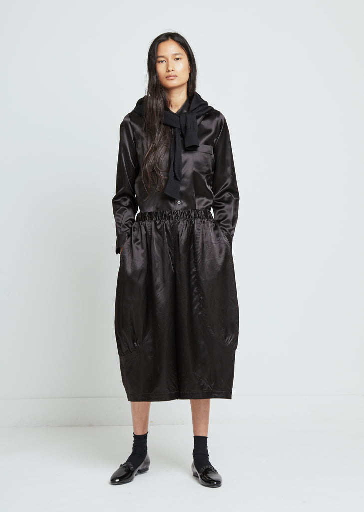 Satin Garment Washed Pants