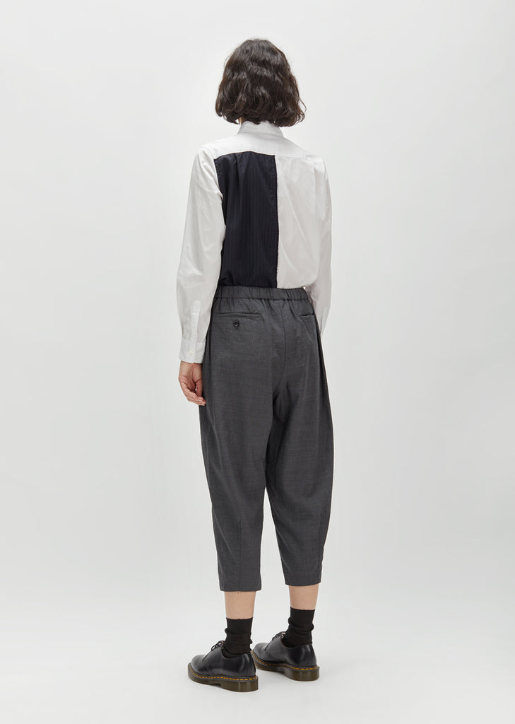 Wool Herringbone Drawstring Pant