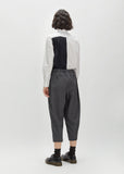 Wool Herringbone Drawstring Pant
