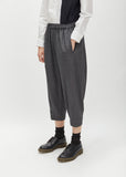 Wool Herringbone Drawstring Pant