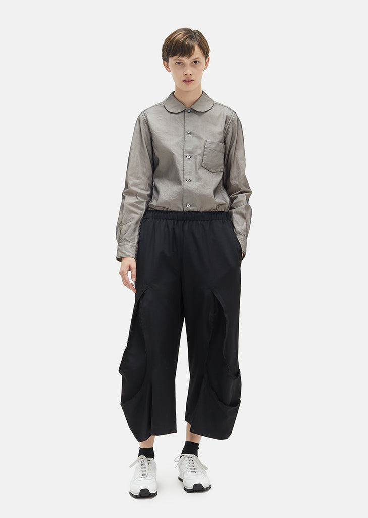 Wool Gabardine Drawstring Pants