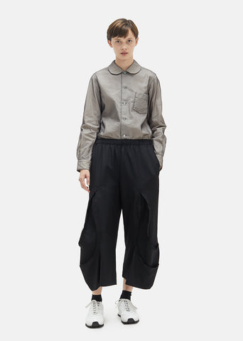 Wool Gabardine Drawstring Pants
