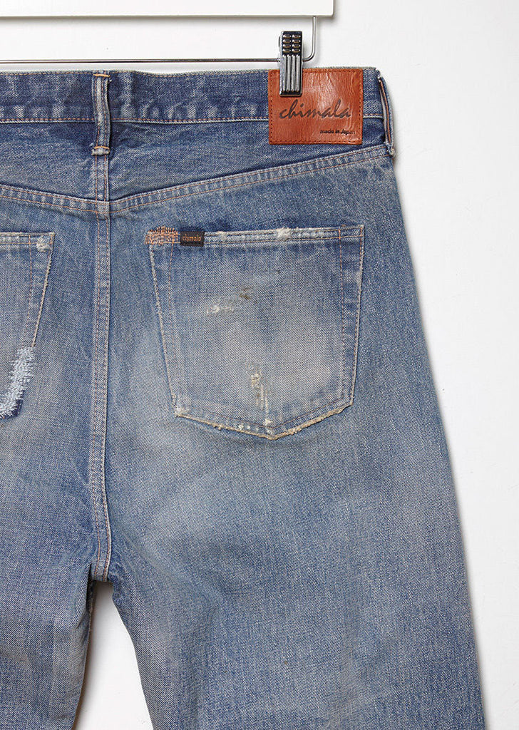 Wide Tapered Cut Selvedge Jeans