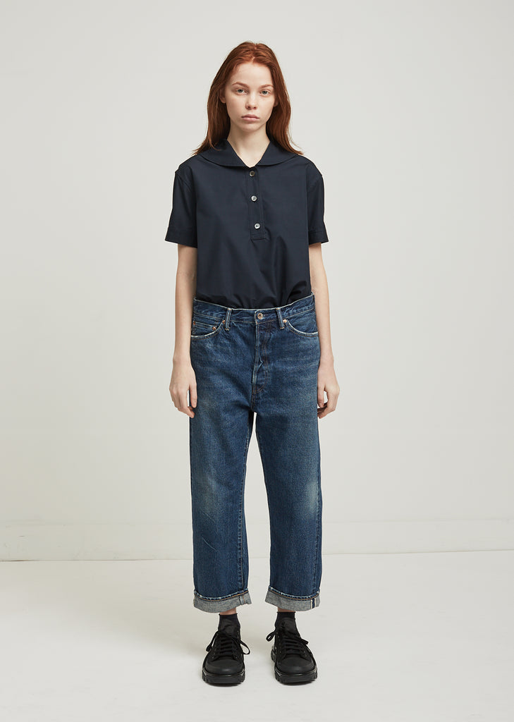 Wide Tapered Cut Jeans