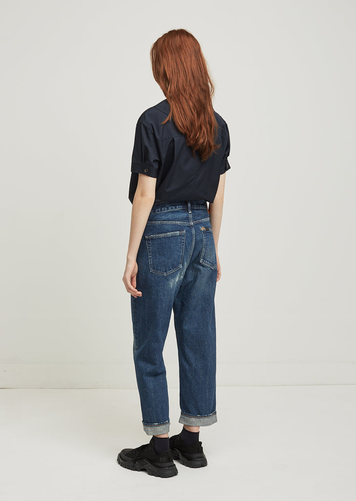 Wide Tapered Cut Jeans