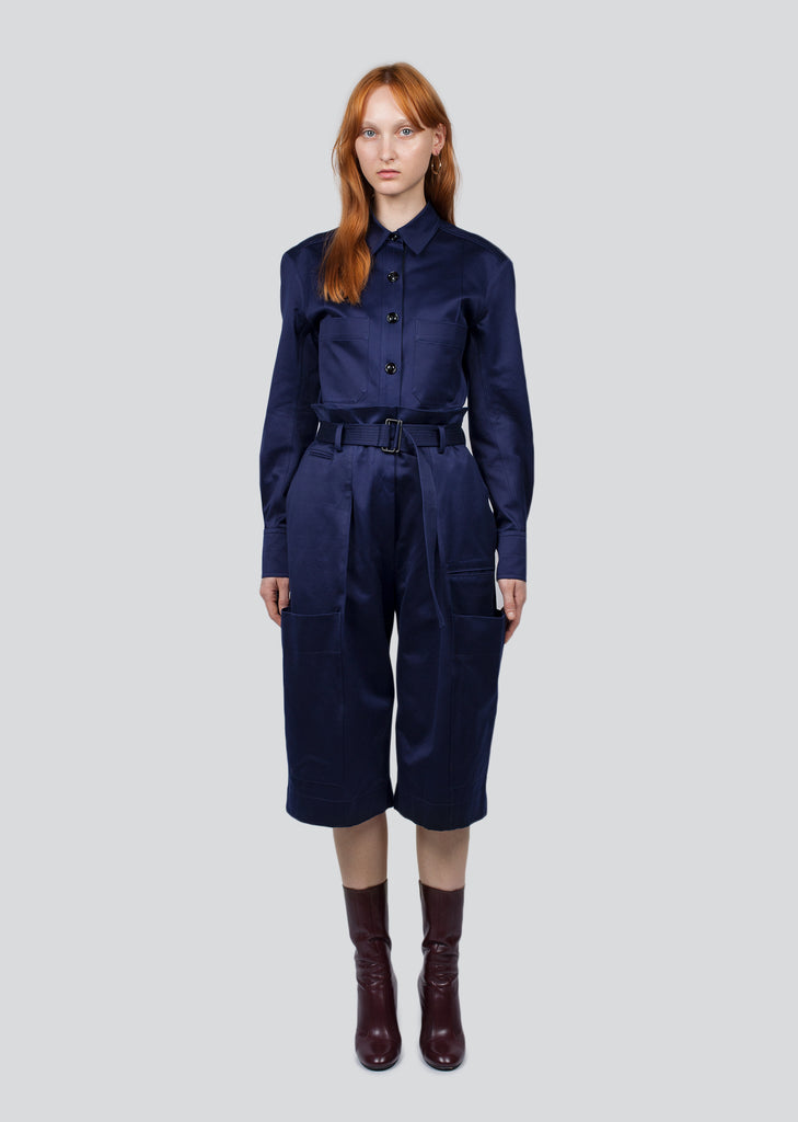 Cotton Sateen Long Shorts