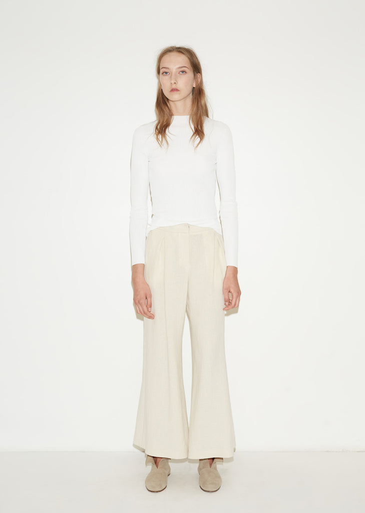 Linen Flared Trousers