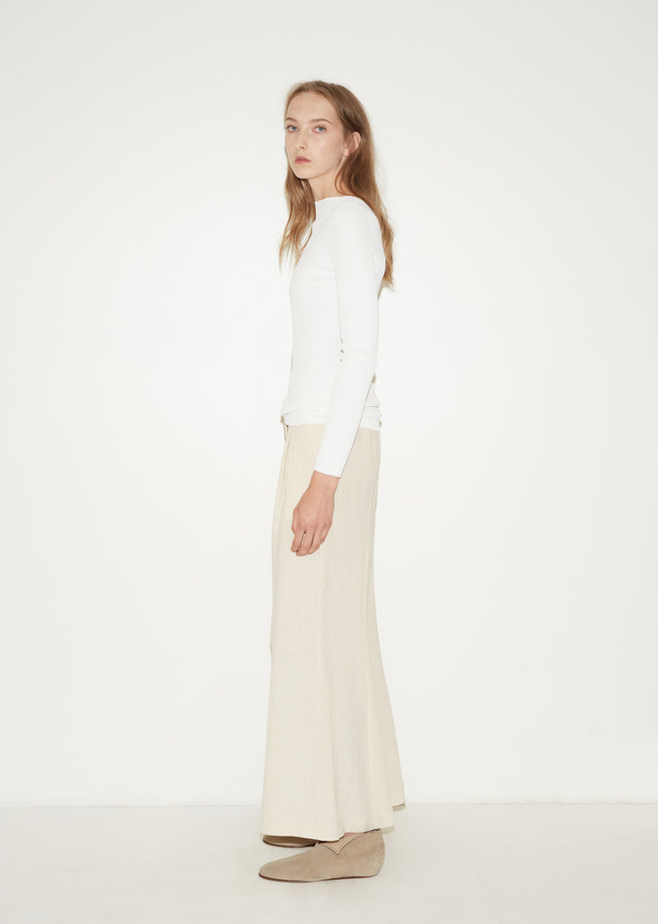 Linen Flared Trousers