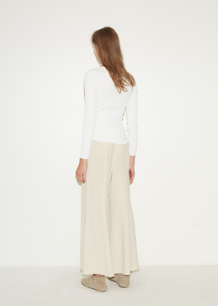 Linen Flared Trousers
