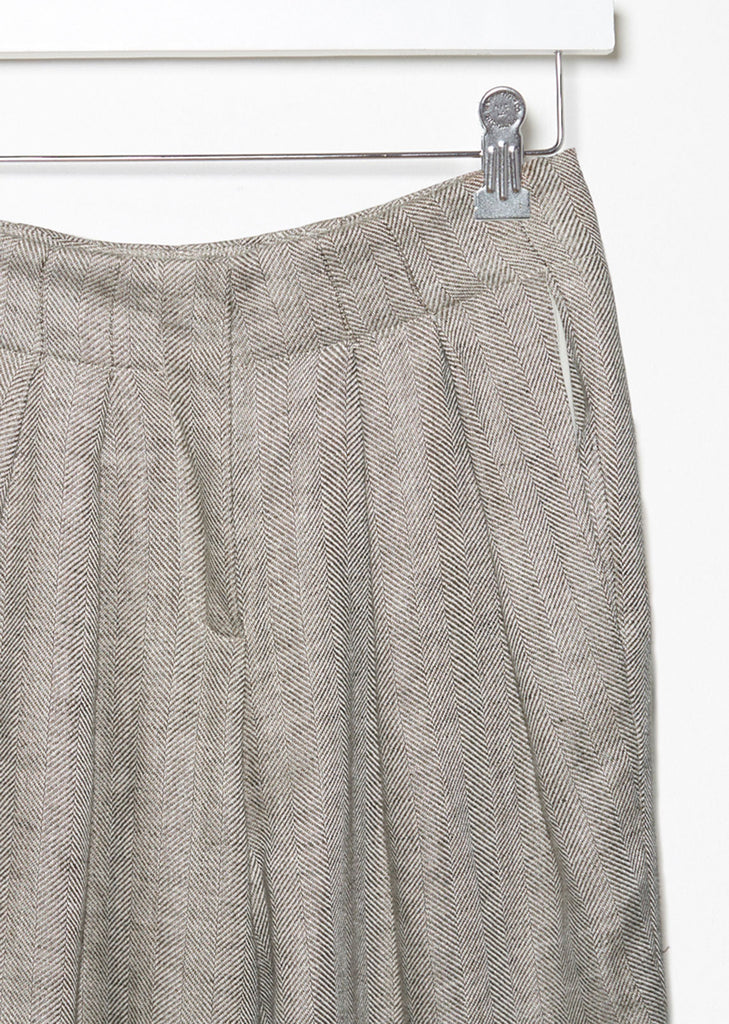 Paneled Herringbone Trouser