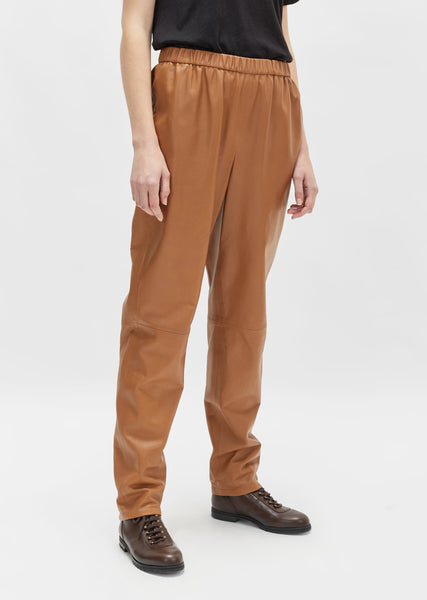 Leather Tapered Pants by Dušan- La Garçonne