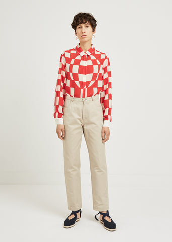 Leather Pocket Classic Jeans
