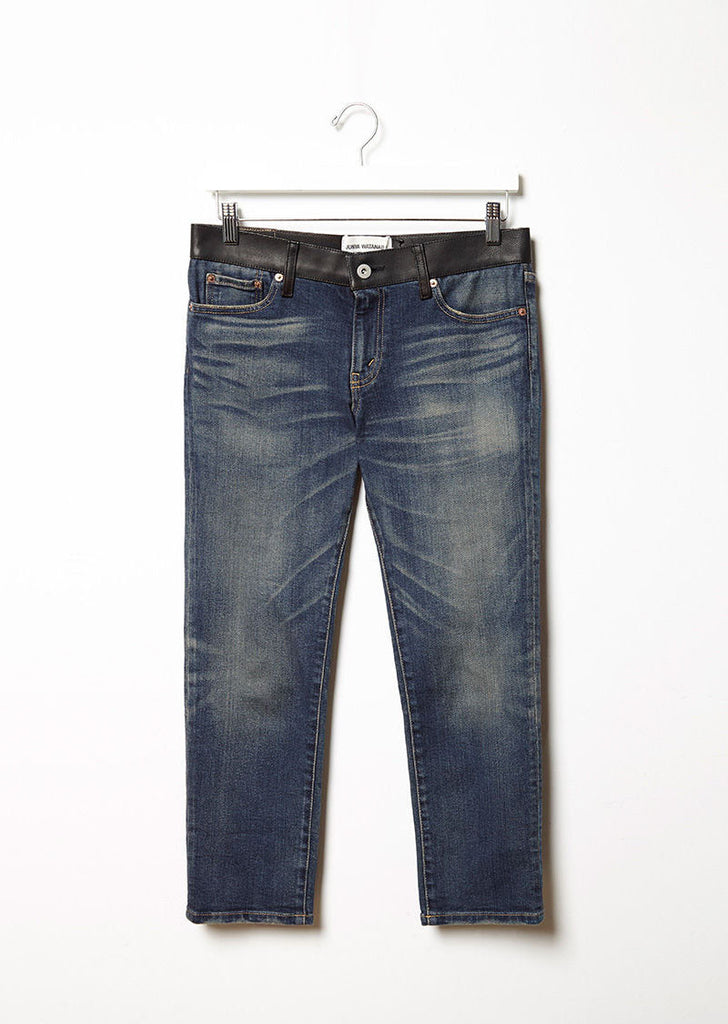 Leather Waist Denim