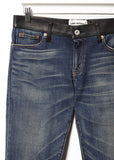 Leather Waist Denim