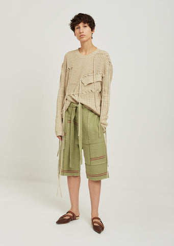 Patchwork Tea Towel Linen Short