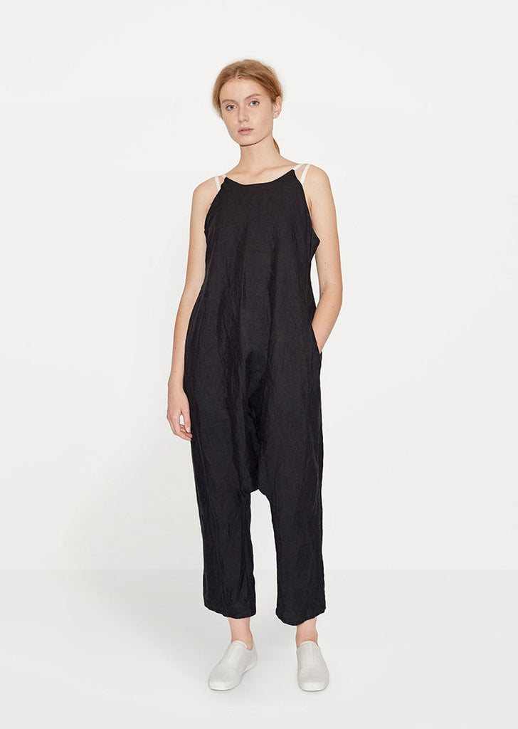 Contrast Linen Jumpsuit