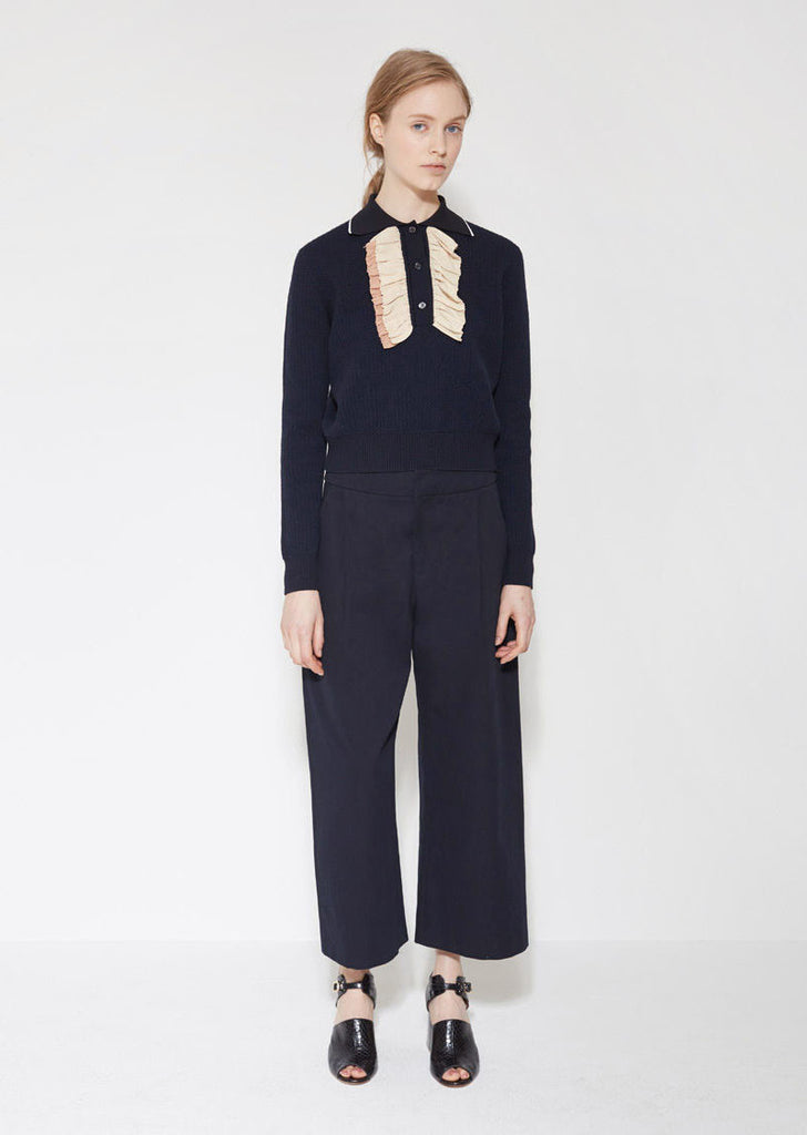 Cotton Wideleg Trouser