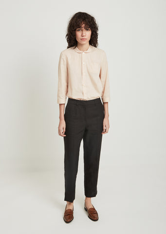 Linen Cropped Trousers