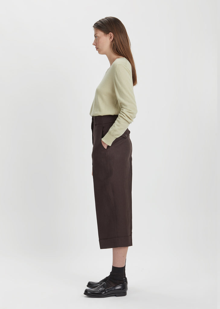 Linen Cropped Trouser