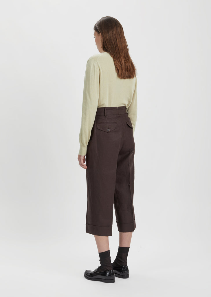 Linen Cropped Trouser