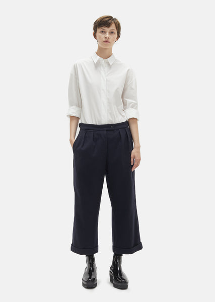 Wool Cotton Drill Trousers by MHL by Margaret Howell- La Garçonne