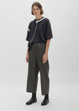 Wool Gabardine Cropped Pants