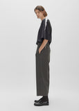 Wool Gabardine Cropped Pants