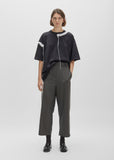 Wool Gabardine Cropped Pants