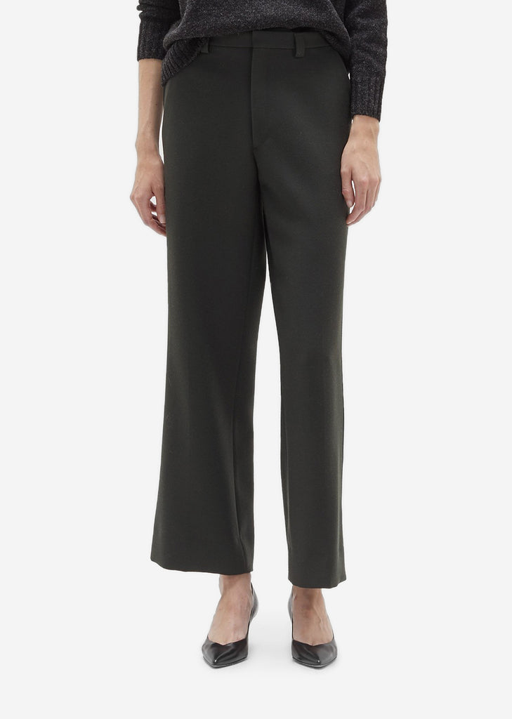 Wool Tricotine Wide Leg Pant