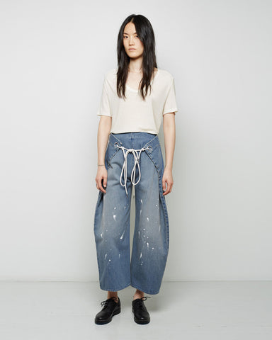 Wide Leg Paint Splatter Jeans