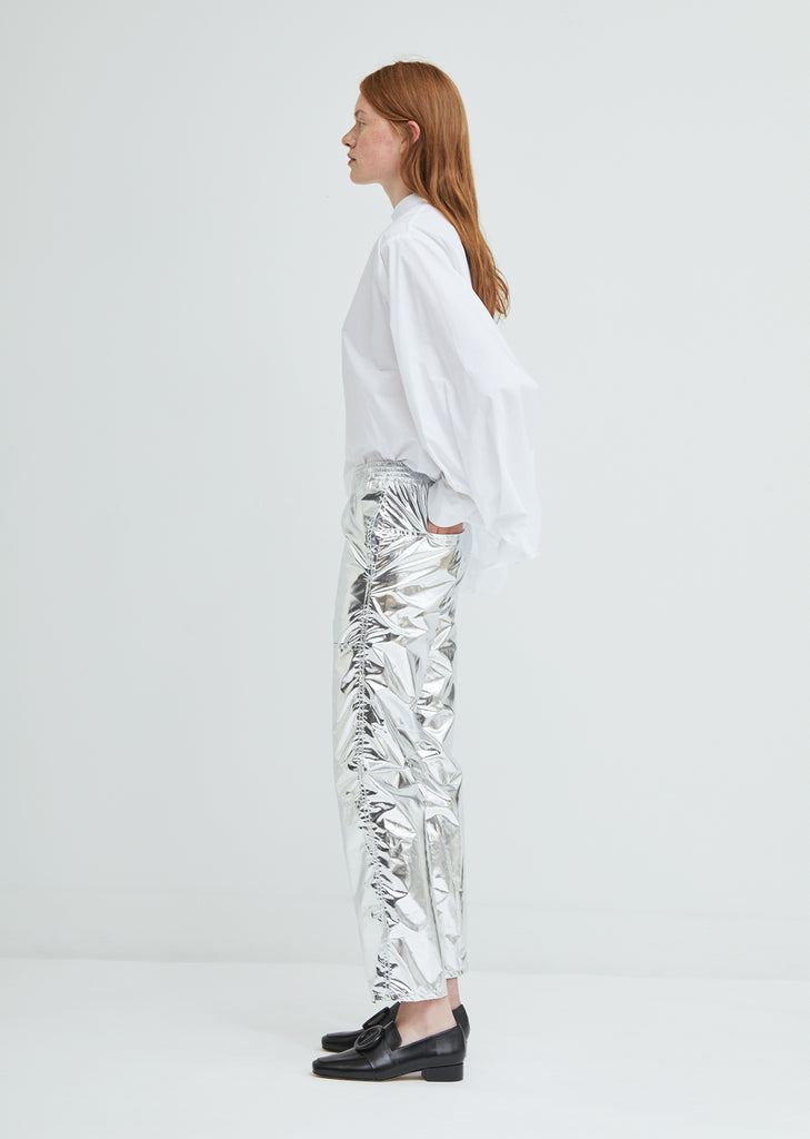 Silver Straight Leg Pants