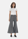 Raw Twill Denim High Waisted Flares