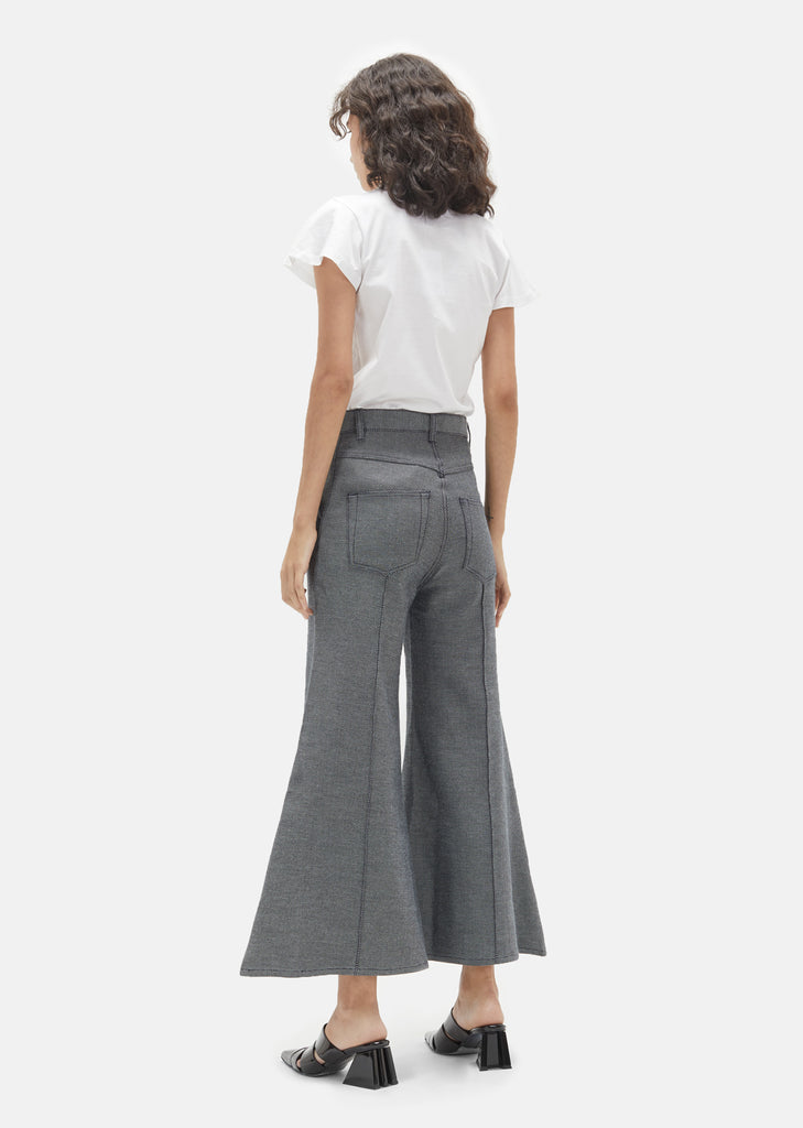 Raw Twill Denim High Waisted Flares