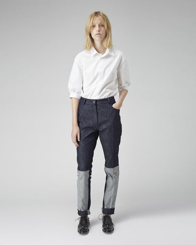 High-Waisted Contrast Jean