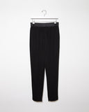 Tapered Trouser With Smocked Charmeuse Waistband