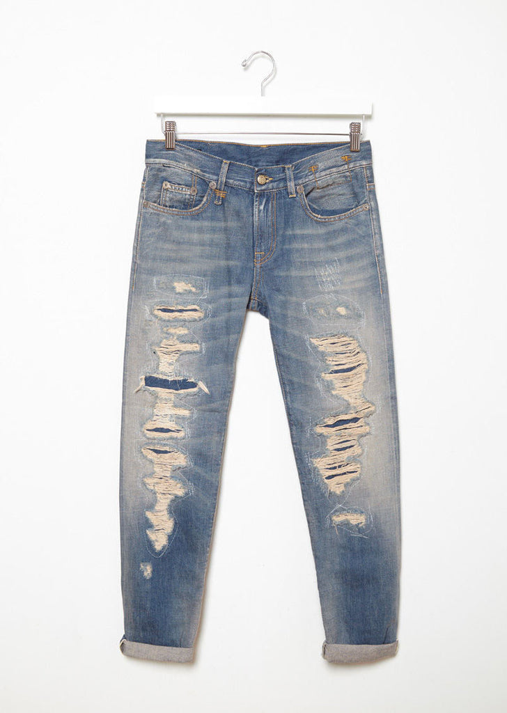 Selvedge Shredd Relaxed Skinny Jean