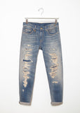 Selvedge Shredd Relaxed Skinny Jean