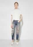 Selvedge Shredd Relaxed Skinny Jean