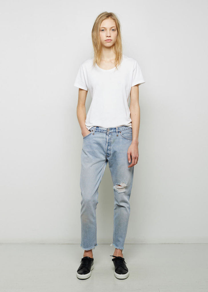 Relaxed Crop Shred Jean