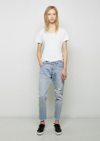 Relaxed Crop Shred Jean