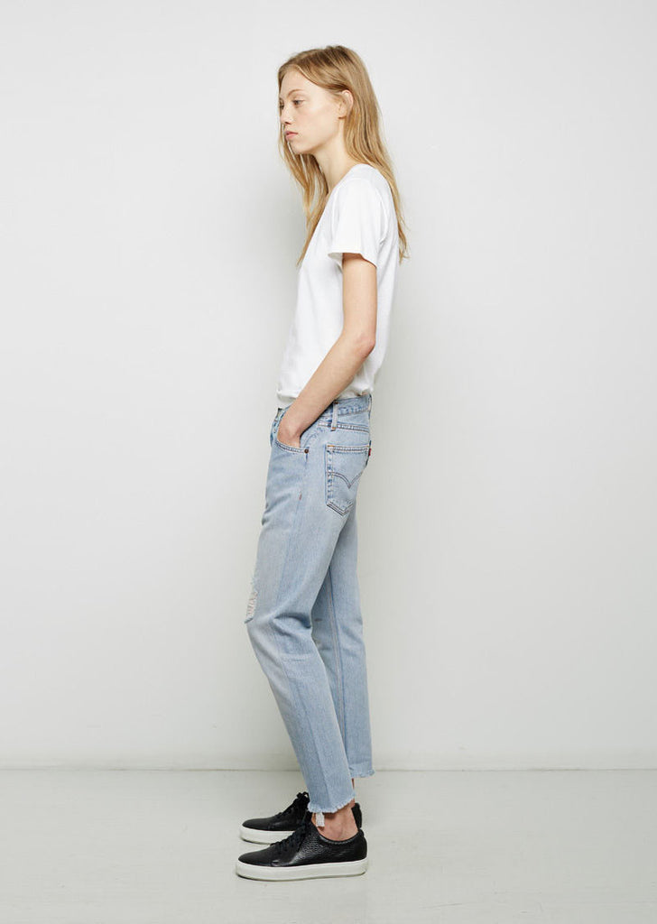 Relaxed Crop Shred Jean