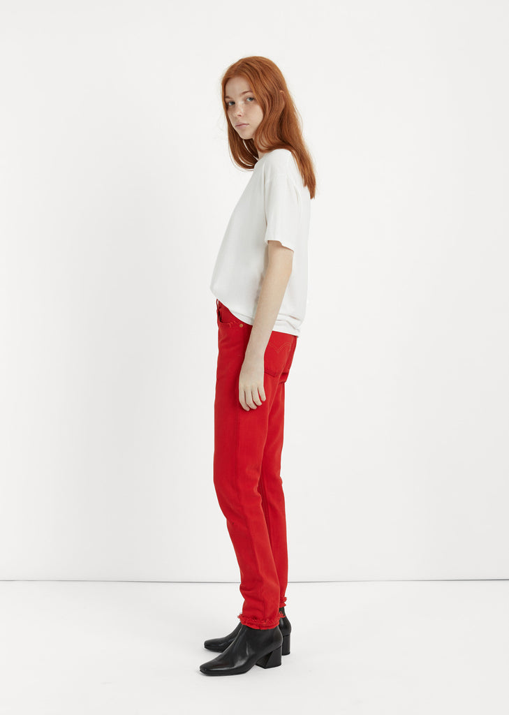 Levi's High Rise Red Jean
