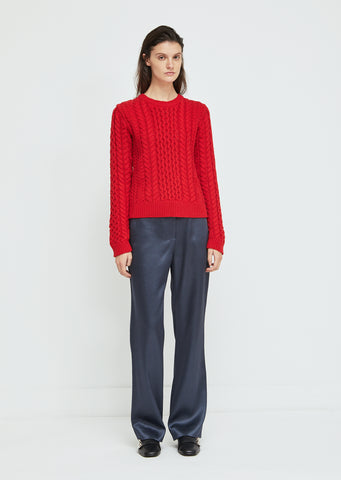 Tatum Satin Straight Leg Pant