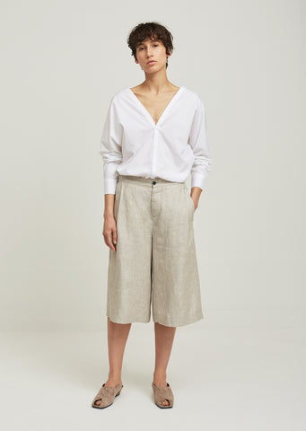 Linen Cropped Pants