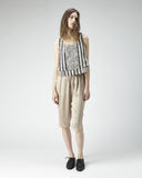 Embroidered Silk Capris