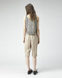 Embroidered Silk Capris