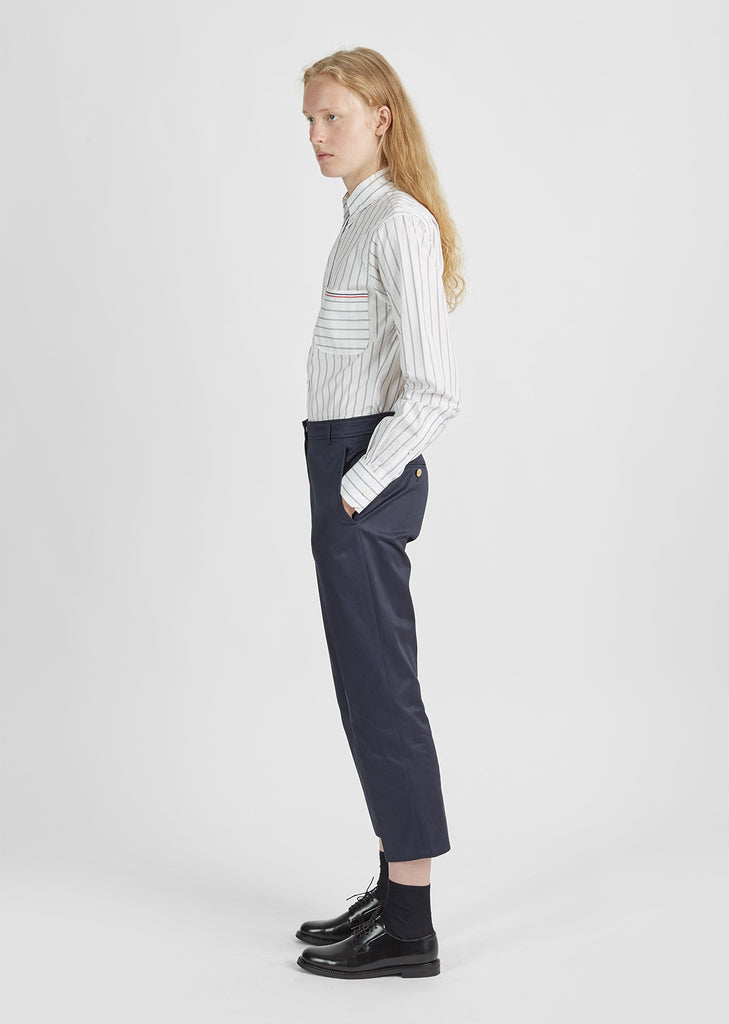 Straight-Leg Cotton Trouser
