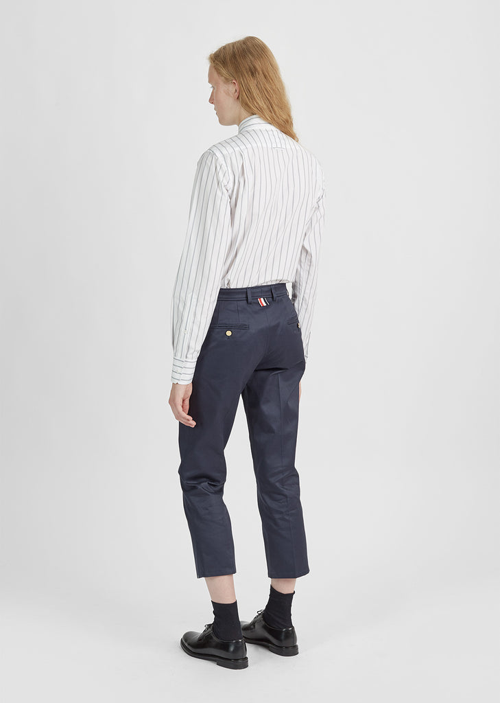 Straight-Leg Cotton Trouser
